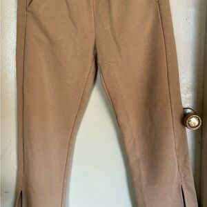 Pact Beige Elastic Waist Pants